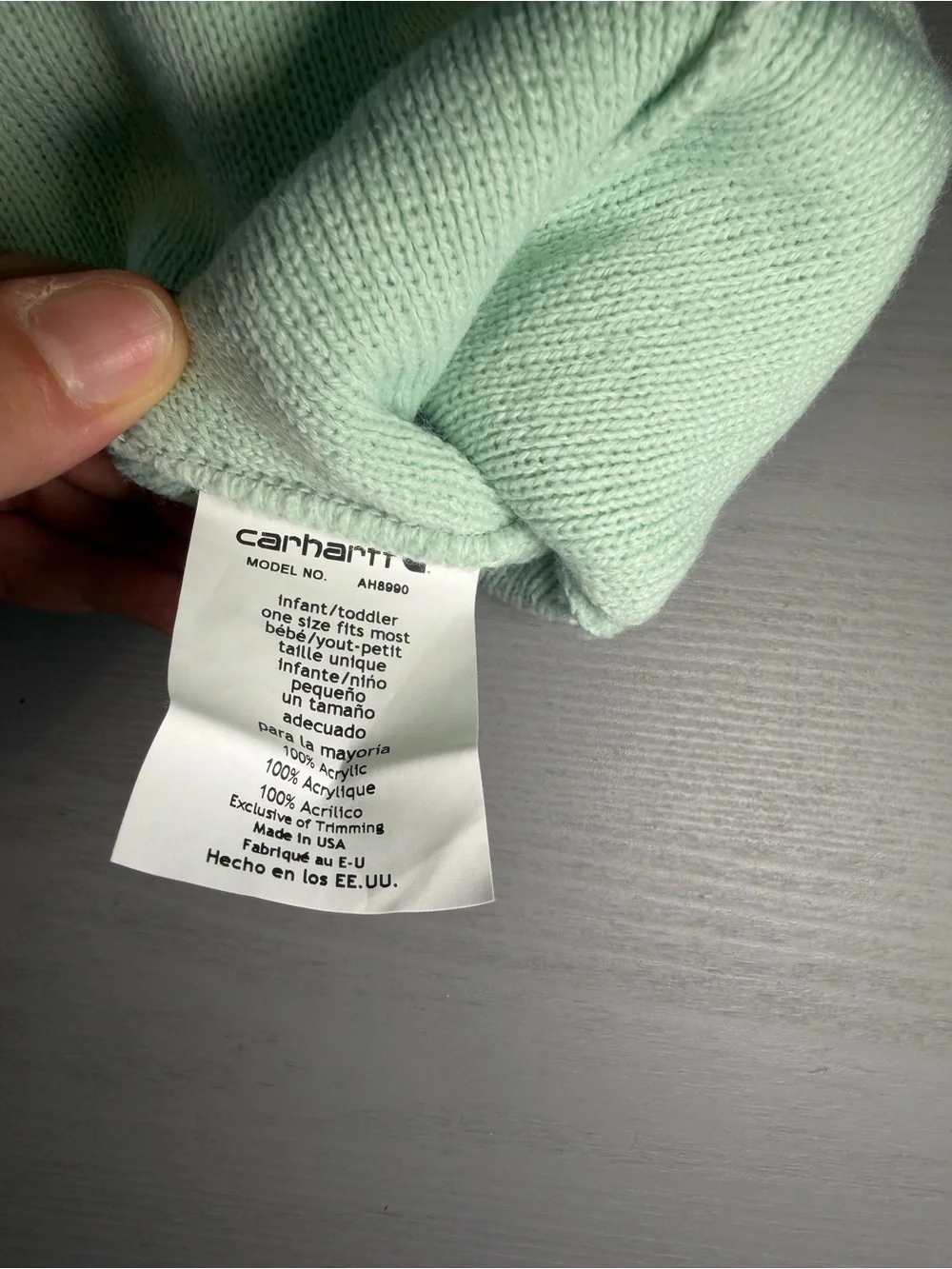 Carhartt Infant Cuffed Beanie in Mint Green